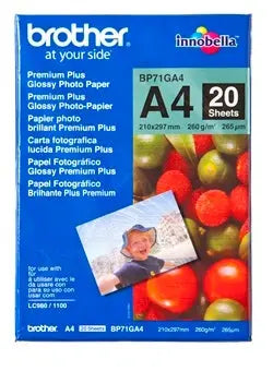 BROTHER Photo Paper glossy 260g A4 BP71-GA4 MFC-6490CW 20 Blatt Idealshop