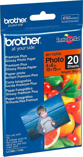 BROTHER Photo Paper glossy 260g A6 BP71-GP20 MFC-6490CW 20 Blatt Idealshop