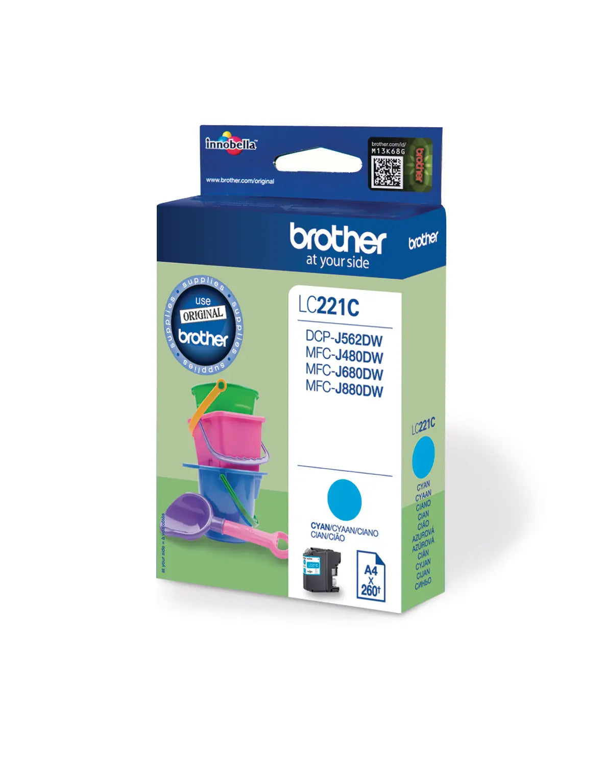 BROTHER Tintenpatrone cyan LC-221C MFC-J480/680/880 260 Seiten Idealshop