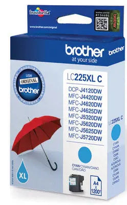 BROTHER Tintenpatrone cyan LC-225XLC MFC-J5620DW 1200 Seiten Idealshop