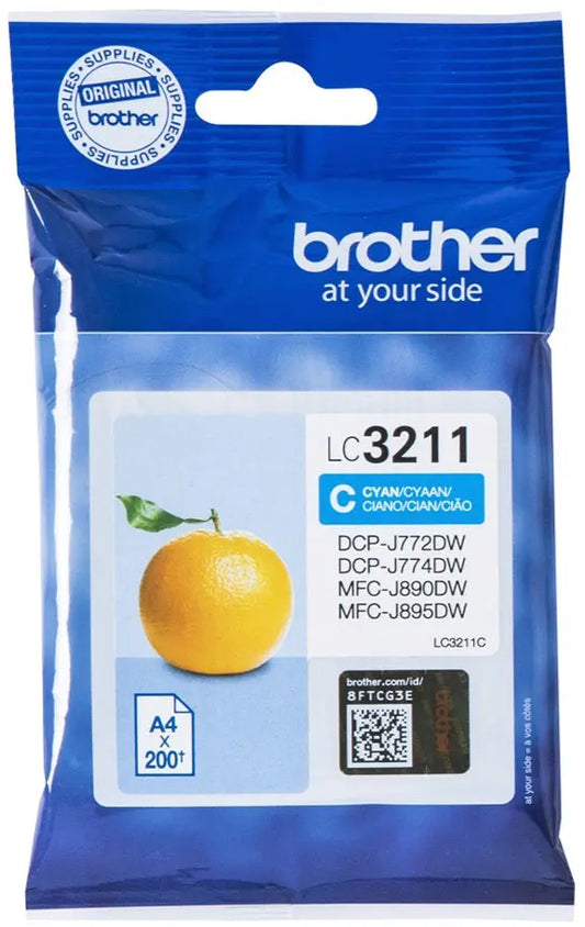 BROTHER Tintenpatrone cyan LC-3211C DCP-J774DW 200 Seiten Idealshop