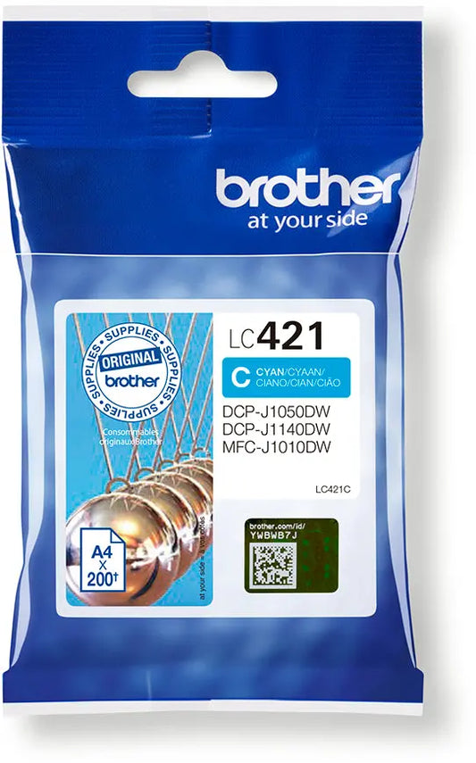 BROTHER Tintenpatrone cyan LC-421C DCP-J1050 200 Seiten Idealshop