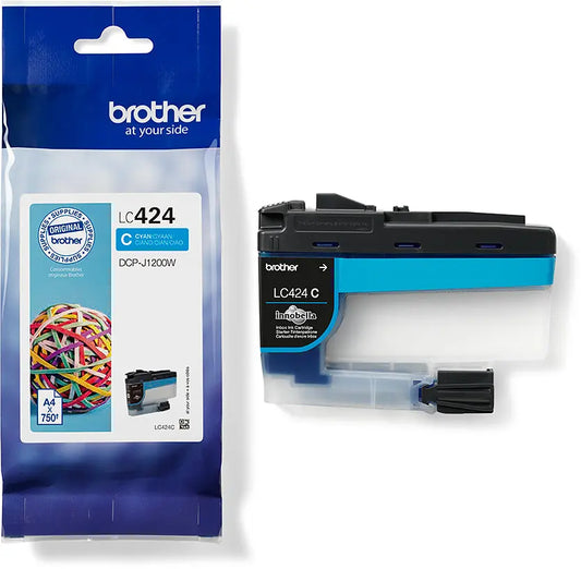 BROTHER Tintenpatrone cyan LC-424C DCP-J1200 750 Seiten Idealshop