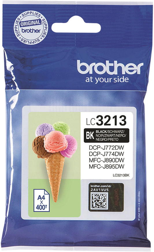 BROTHER Tintenpatrone schwarz LC-3213BK DCP-J774DW 400 Seiten Idealshop