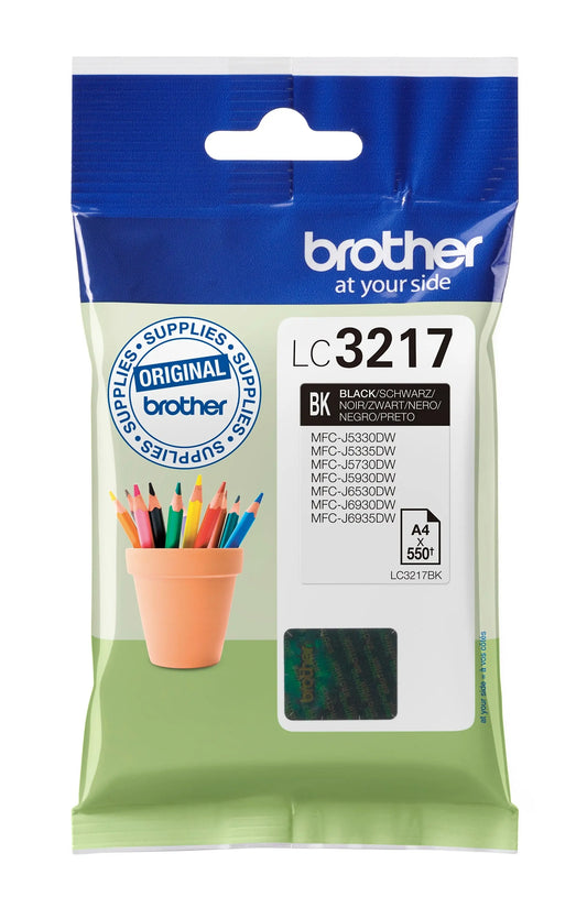 BROTHER Tintenpatrone schwarz LC-3217BK MFC-J6530DW 550 Seiten Idealshop