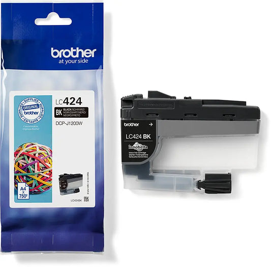 BROTHER Tintenpatrone schwarz LC-424BK DCP-J1200 750 Seiten Idealshop