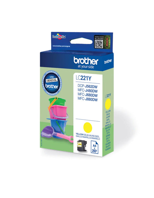 BROTHER Tintenpatrone yellow LC-221Y MFC-J480/680/880 260 Seiten Idealshop