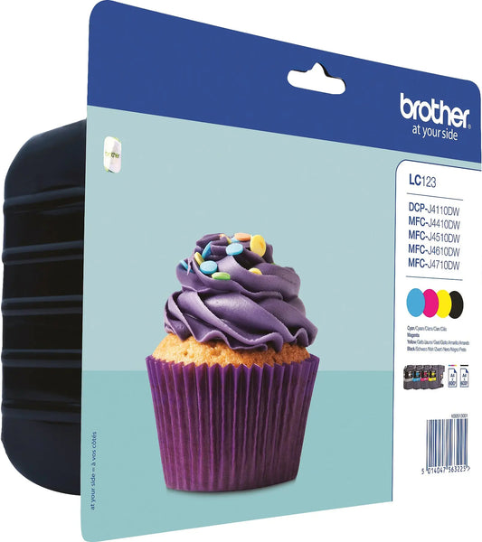 BROTHER Valuepack CMYBK LC-123VALBP DCP-J4110DW 600 Seiten Idealshop