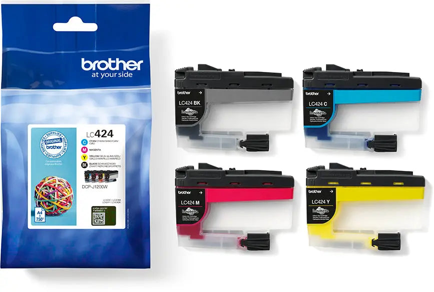BROTHER Valuepack Tinte CMYBK LC-424VAL DCP-J1200 750 Seiten Idealshop