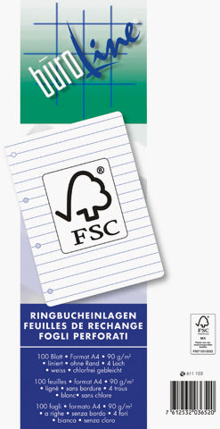 BÜROLINE  Ringbucheinlagen FSC        A4