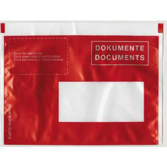 BÜROLINE Dokumententaschen rot C6 306250 mit Druck 250 Stk. Idealshop