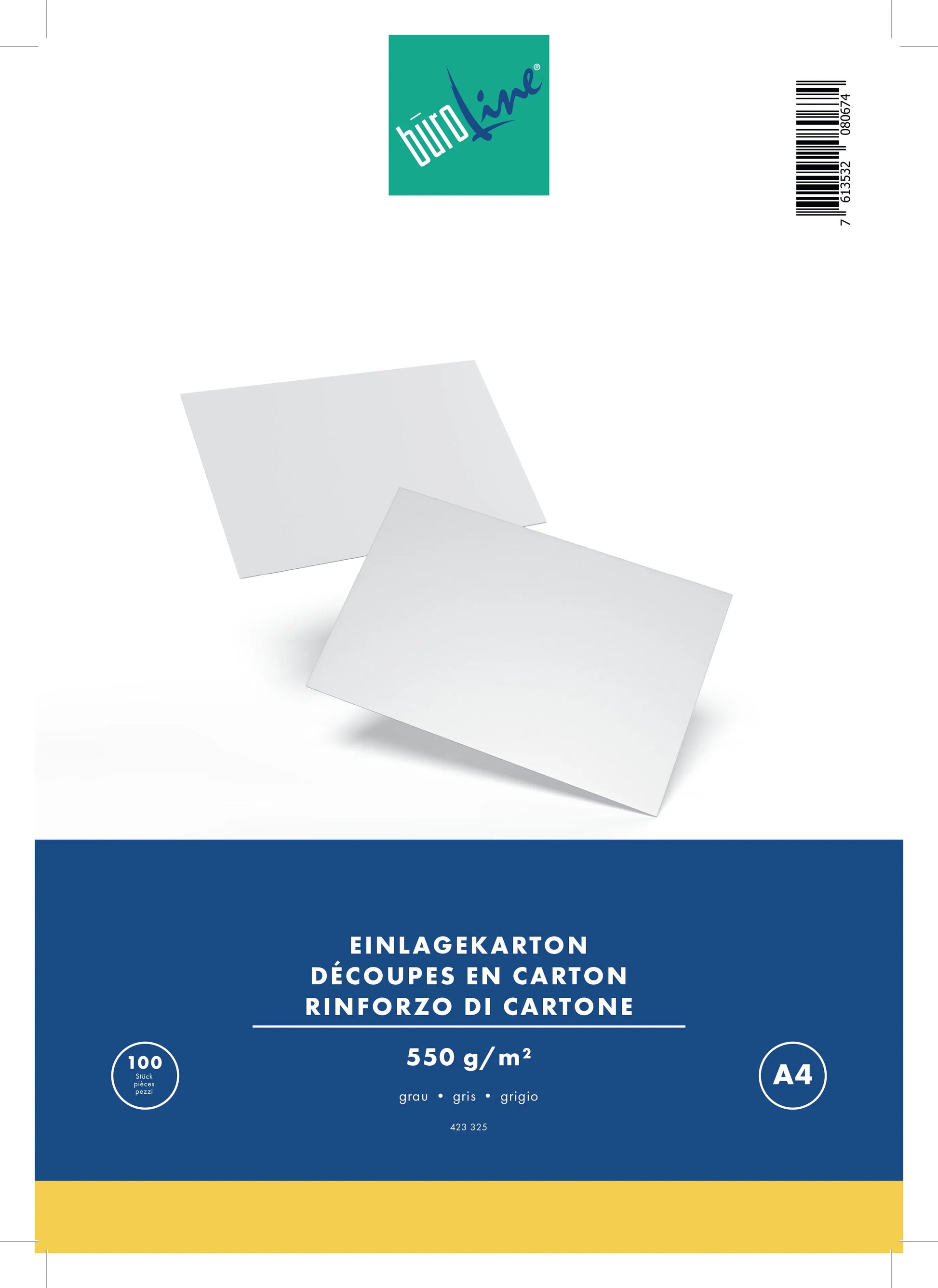 BÜROLINE  Einlagekarton für A4 Idealshop