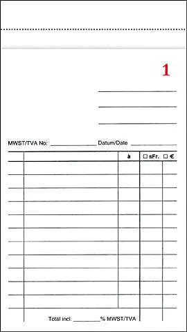 BÜROLINE  Kassablock             10×17cm Idealshop