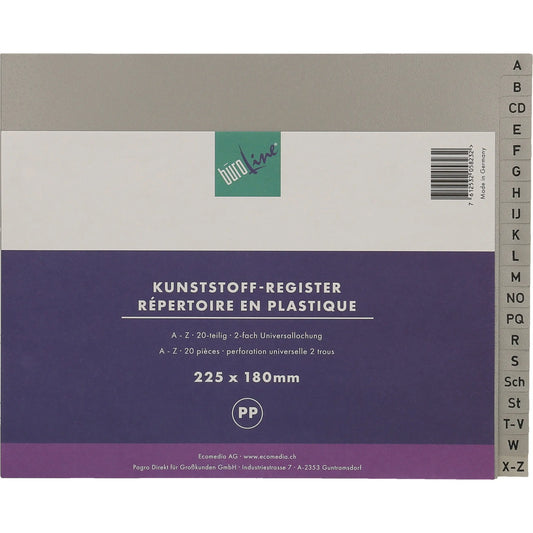 BÜROLINE  Register PP         A-Z 1/2 H. Idealshop
