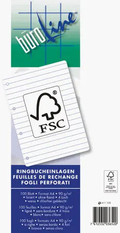 BÜROLINE  Ringbucheinlagen FSC        A4 Idealshop