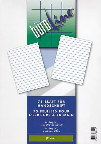 BÜROLINE Schreibpapier A4 545012 blanko,70g 75 Blatt Idealshop