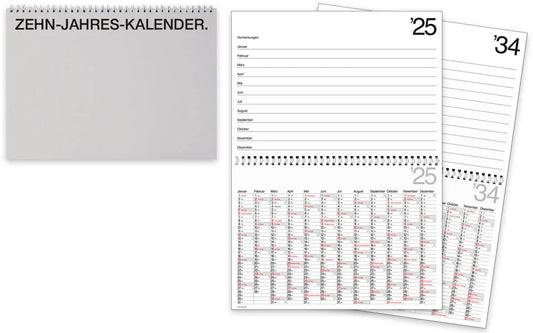 BÜHNER    10-Jahreskalender DE      2025 Idealshop