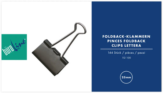 BÜROLINE  Foldback-Klammer          25mm Idealshop