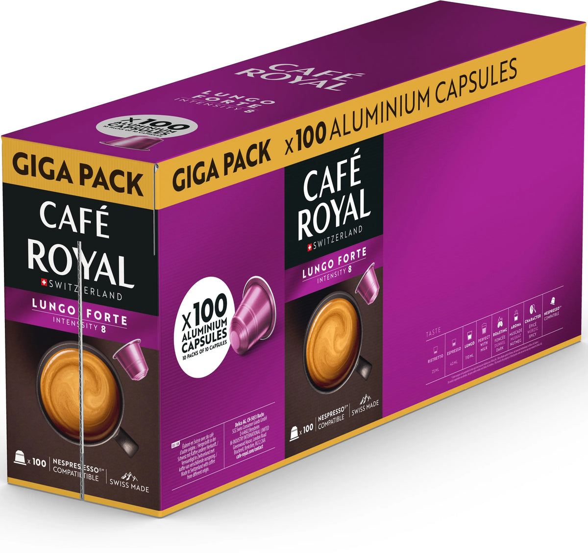 CAFE ROYAL Kaffeekapseln XXL 10184846 Lungo Forte 100 Stk. Idealshop