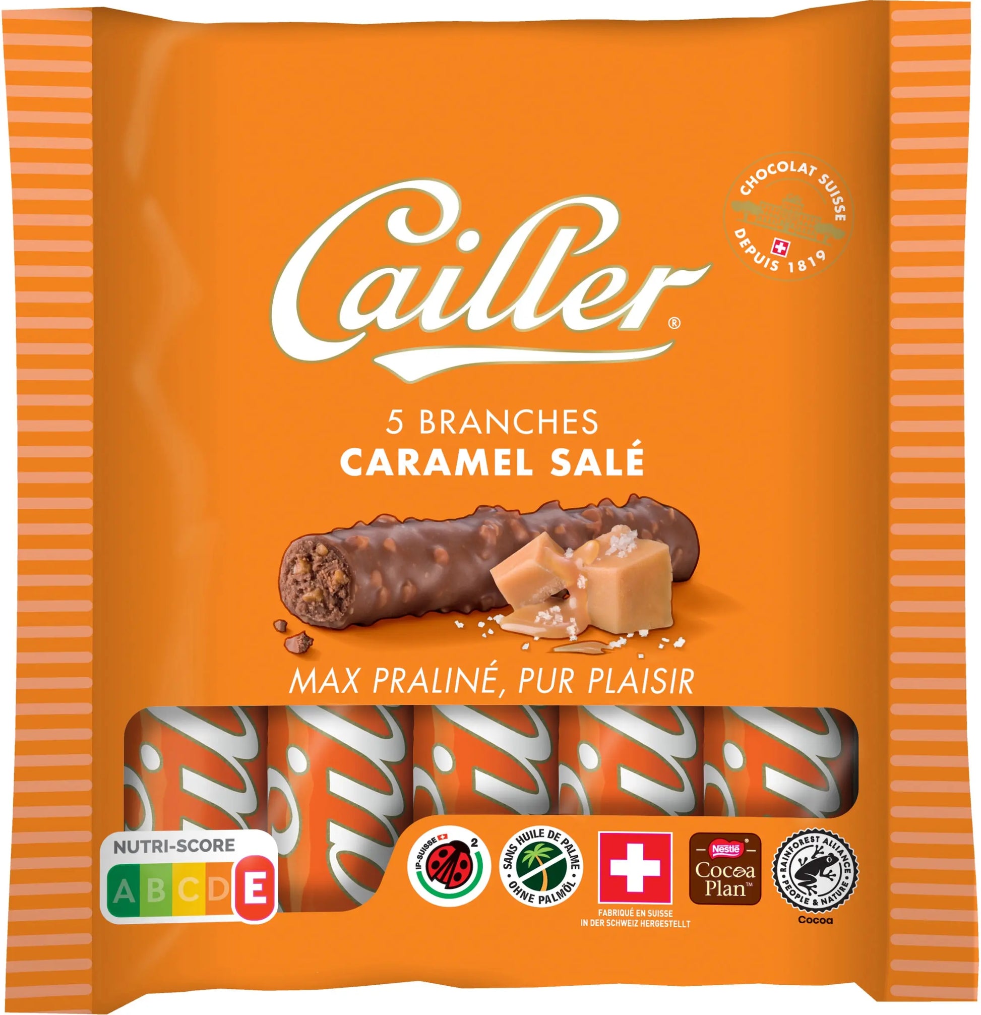 CAILLER Branches Crunchy Caramel 12610808 23g, 5 Stk. Idealshop