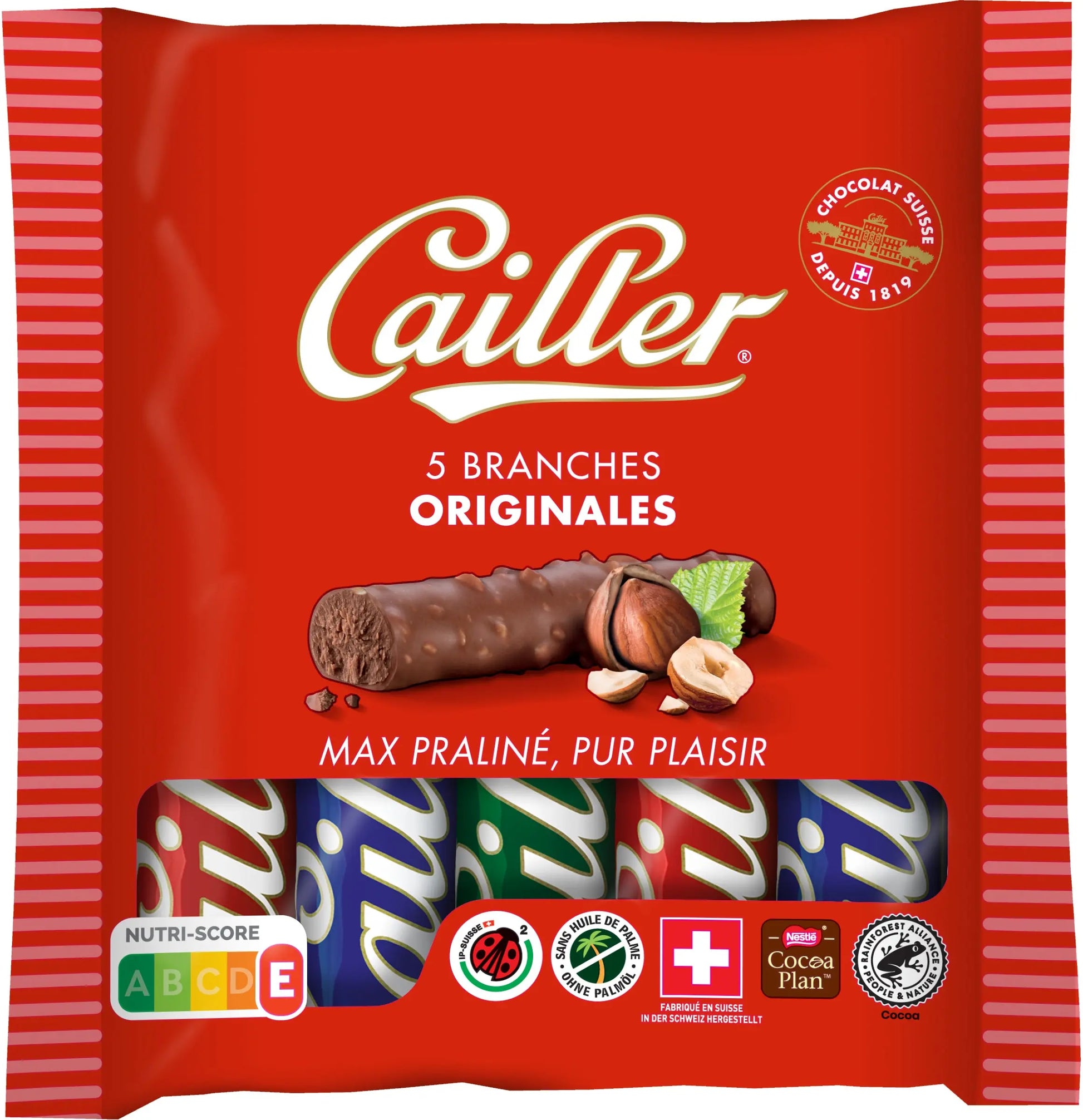 CAILLER Branches Milch 12367916 23g, 5 Stk. Idealshop