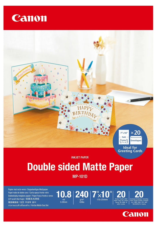 CANON Doub.Matte Photo Paper 18x25cm MP101DA4 Double sided 20 Blatt Idealshop