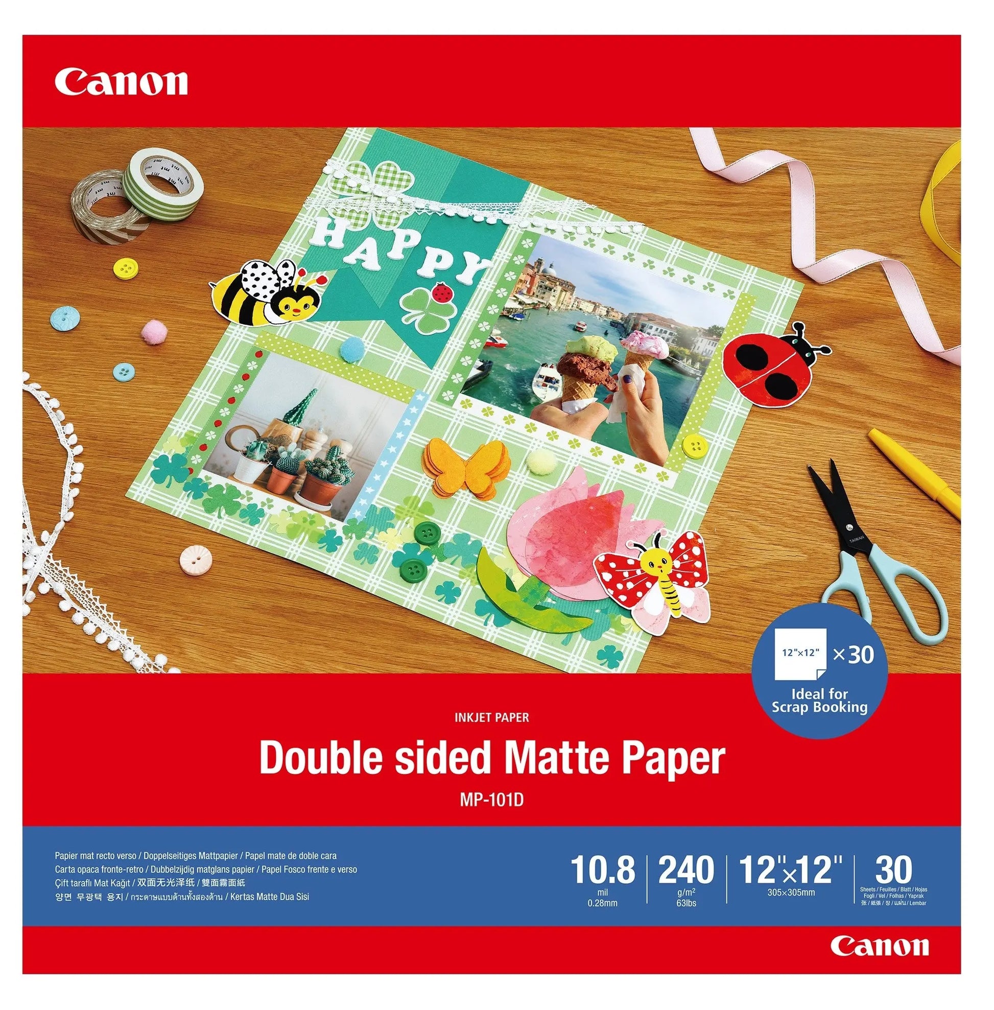 CANON Doub.Matte Photo Paper 30x30cm MP101DA4 Double sided 30 Blatt Idealshop