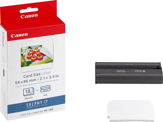 CANON Farbtinte/Kleberset 8,6x5,4cm KC18IF CP 100 (Card Size) 18 Blatt Idealshop