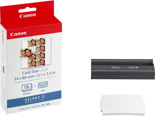 CANON Farbtinte/Kleberset 8,6x5,4cm KC18IL CP 100 (Mini-Sticker) 18 Blatt Idealshop
