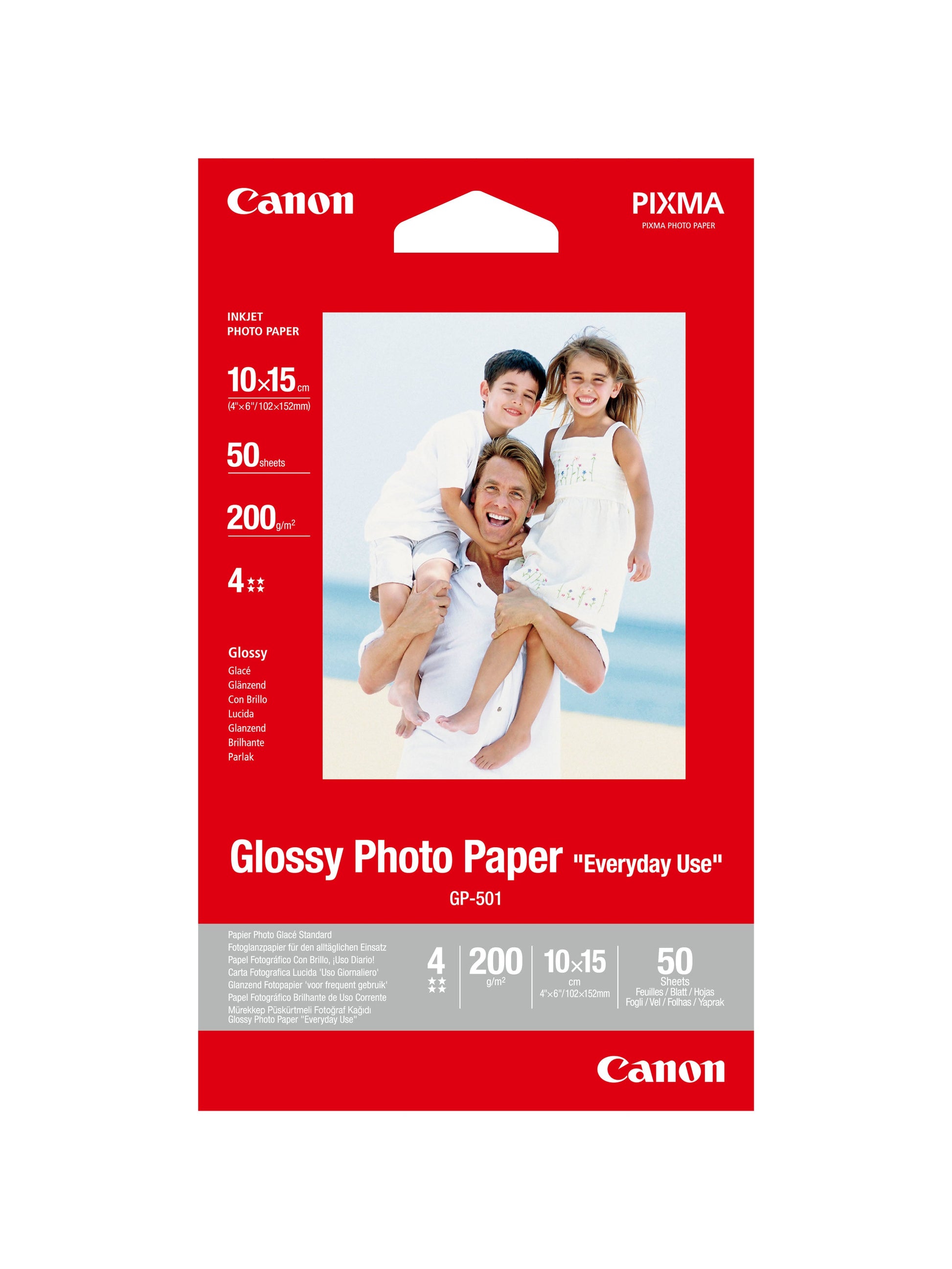 CANON Glossy Photo Paper 10x15cm GP5014x6 InkJet, Everyday 200g 50 Bl. Idealshop
