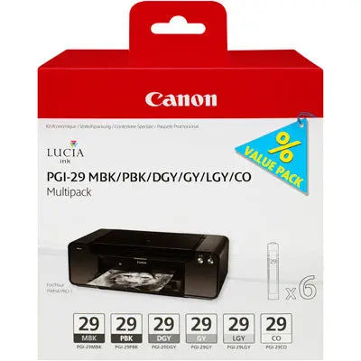 CANON Multip. MBK/PBK/DGY/GY/LGY/CO PGI-29 MultG PIXMA Pro-1 6x36ml Idealshop