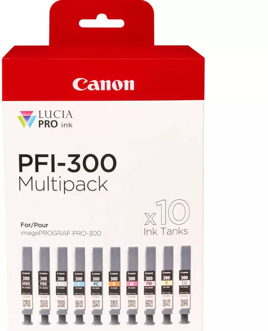 CANON Multipack Tinte 10 Farben PFI-300Mult iPF PRO-300 10x14.4ml Idealshop