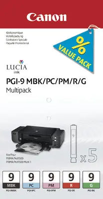 CANON Multipack Tinte MBK/PC/PM/R/G PGI-9MULTI G PIXMA Pro9500 5 Stück Idealshop