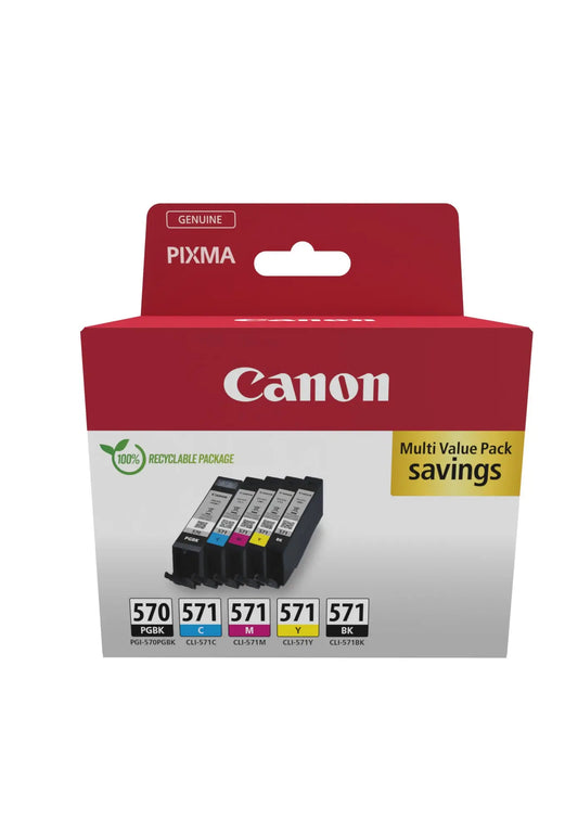 CANON Multipack Tinte PGBK/CMY/BK PGCL570/1 PIXMA MG5750 15/7ml Idealshop
