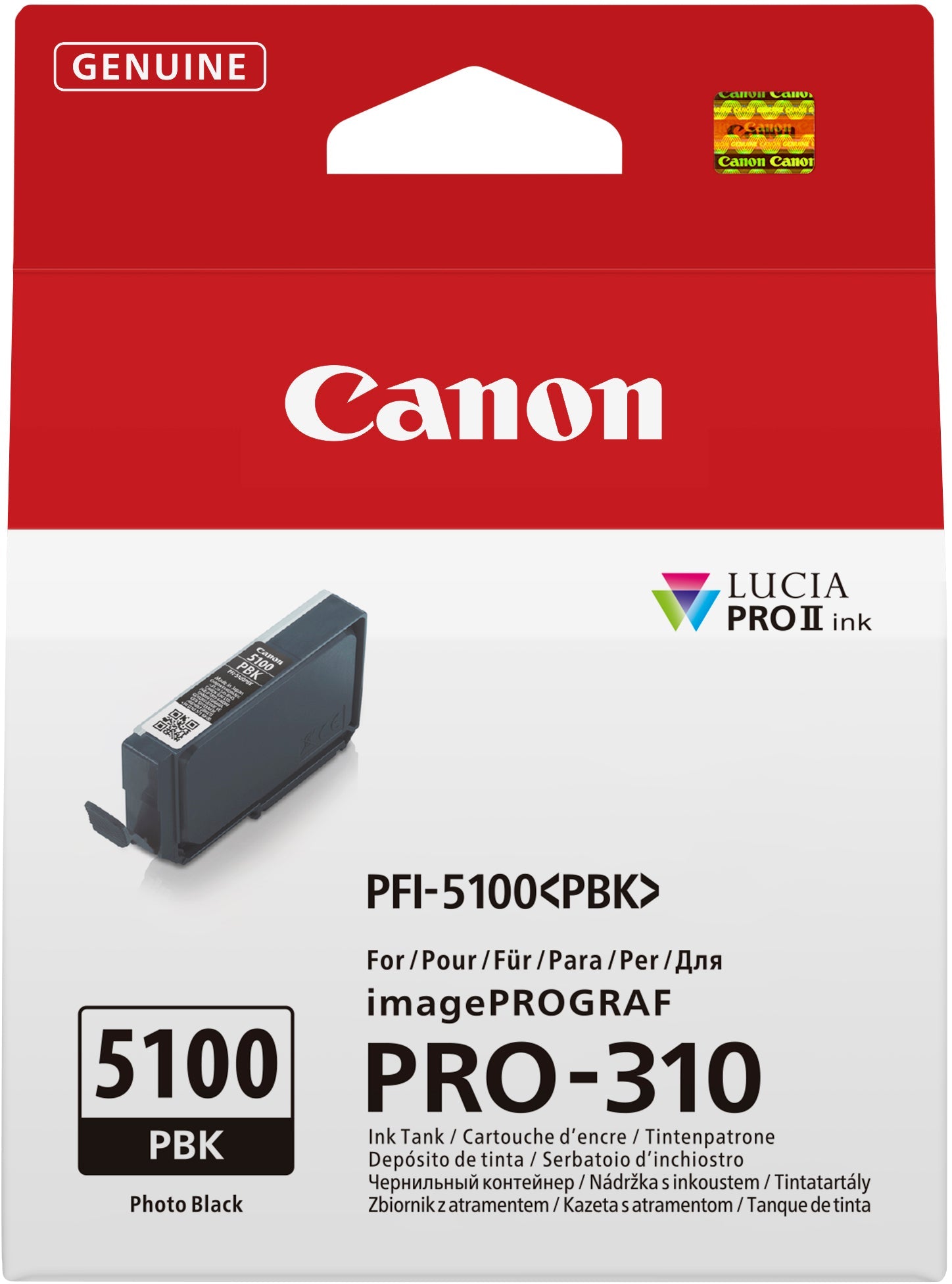 CANON Tintenpatrone photo schwarz PFI-5100PBK iPF PRO-310 14ml Idealshop