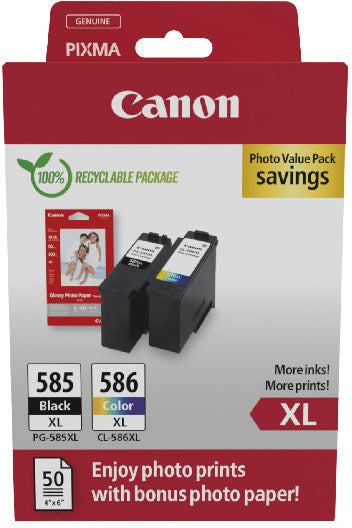 CANON Photo Value Pack XL CMYBK PGCL585/6 PIXMA TS7650i GP-501 50Bl. Idealshop