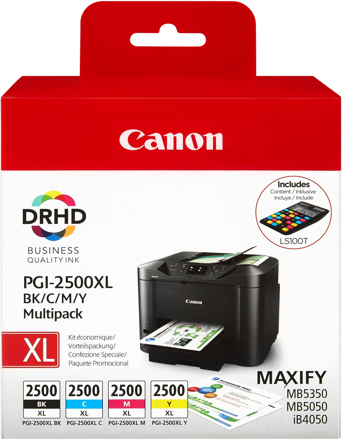 CANON Multipack Tinte XL BKCMY PGI-2500XL MAXIFY MB5050/5350 128.8ml Idealshop