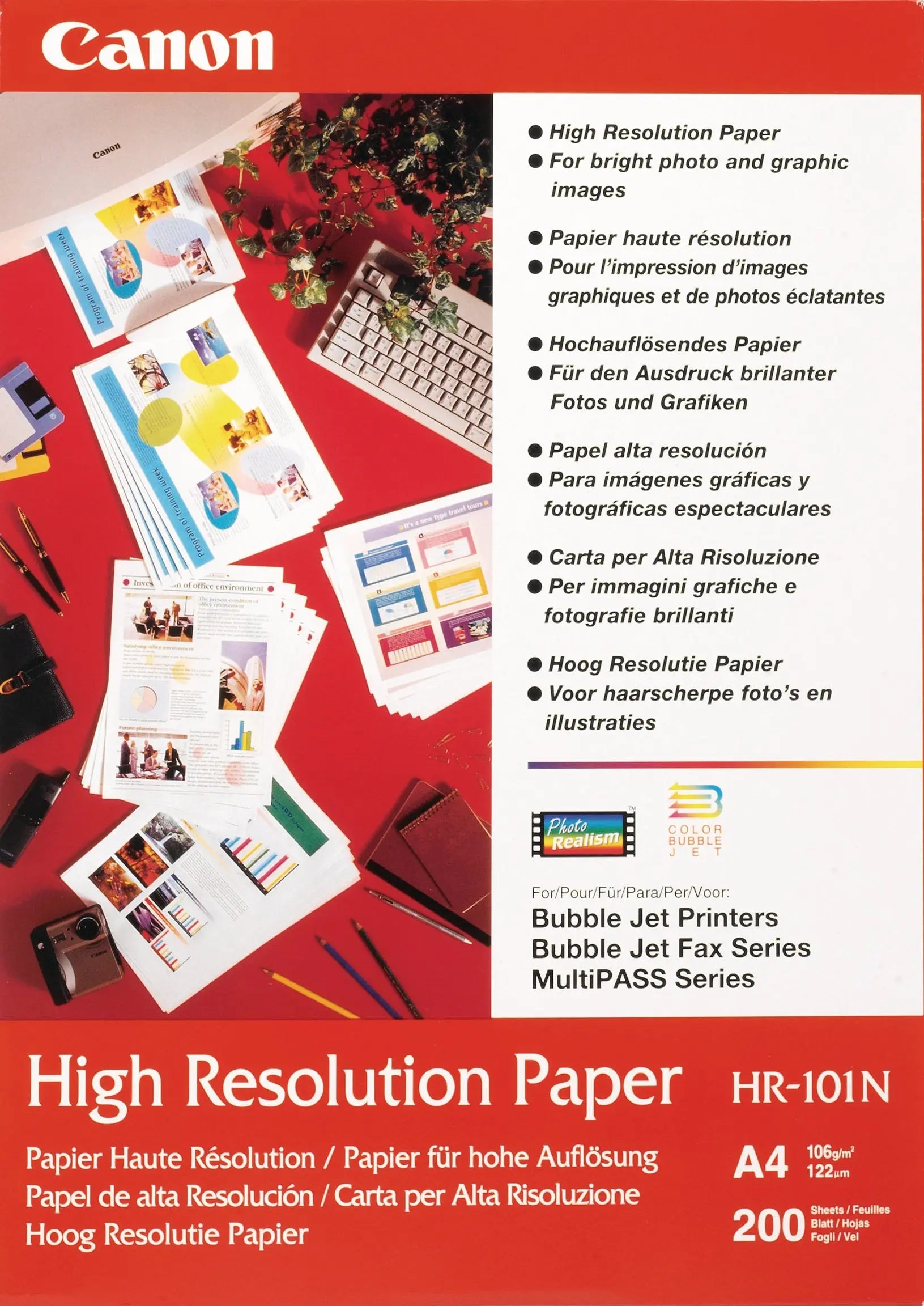 CANON Papier High Resol. 105g A4 HR101A4 Bubble-Jet 200 Blatt Idealshop