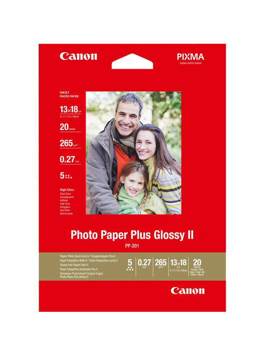 CANON Photo Paper Plus 265g 13x18cm PP2015x7 InkJet glossy II 20 Blatt Idealshop