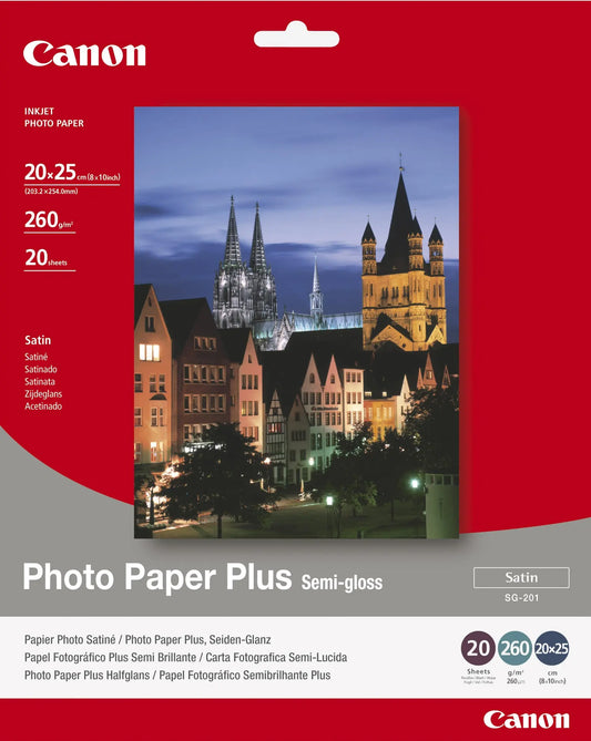 CANON Photo Paper Semi-gloss 20x25cm SG2018x10 PIXMA, 260g 20 Blatt Idealshop
