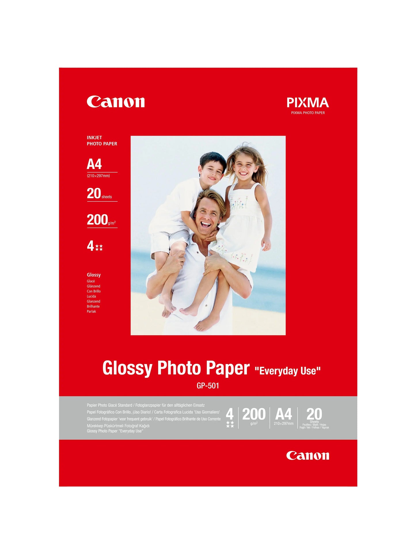 CANON Photo Paper glossy A4 GP501A4 InkJet, 200g 20 Blatt Idealshop