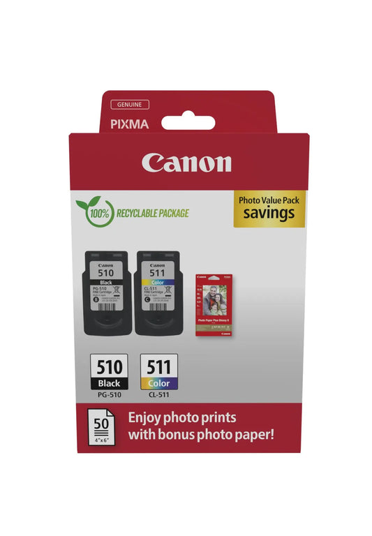 CANON Photo Value Pack BKCMY PGCL510/1 Pixma iP2700 GP-501 50Bl. Idealshop
