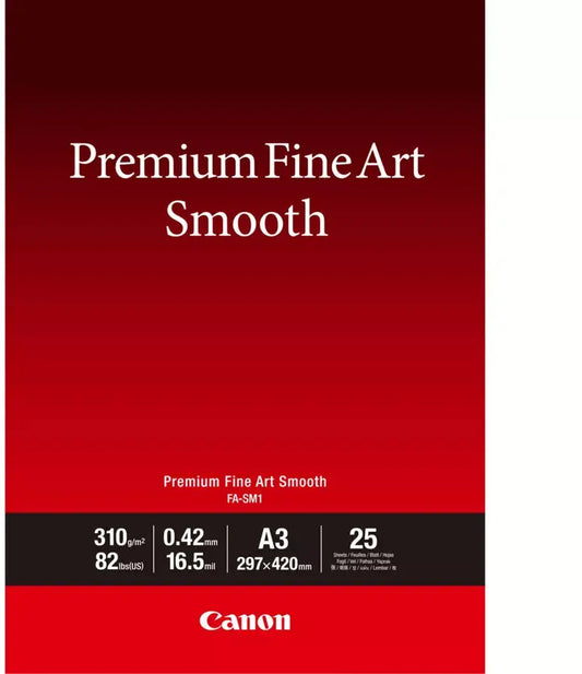 CANON Premium Paper 310g A3 FASM2A3 Fine Art Smooth 25 Blatt Idealshop