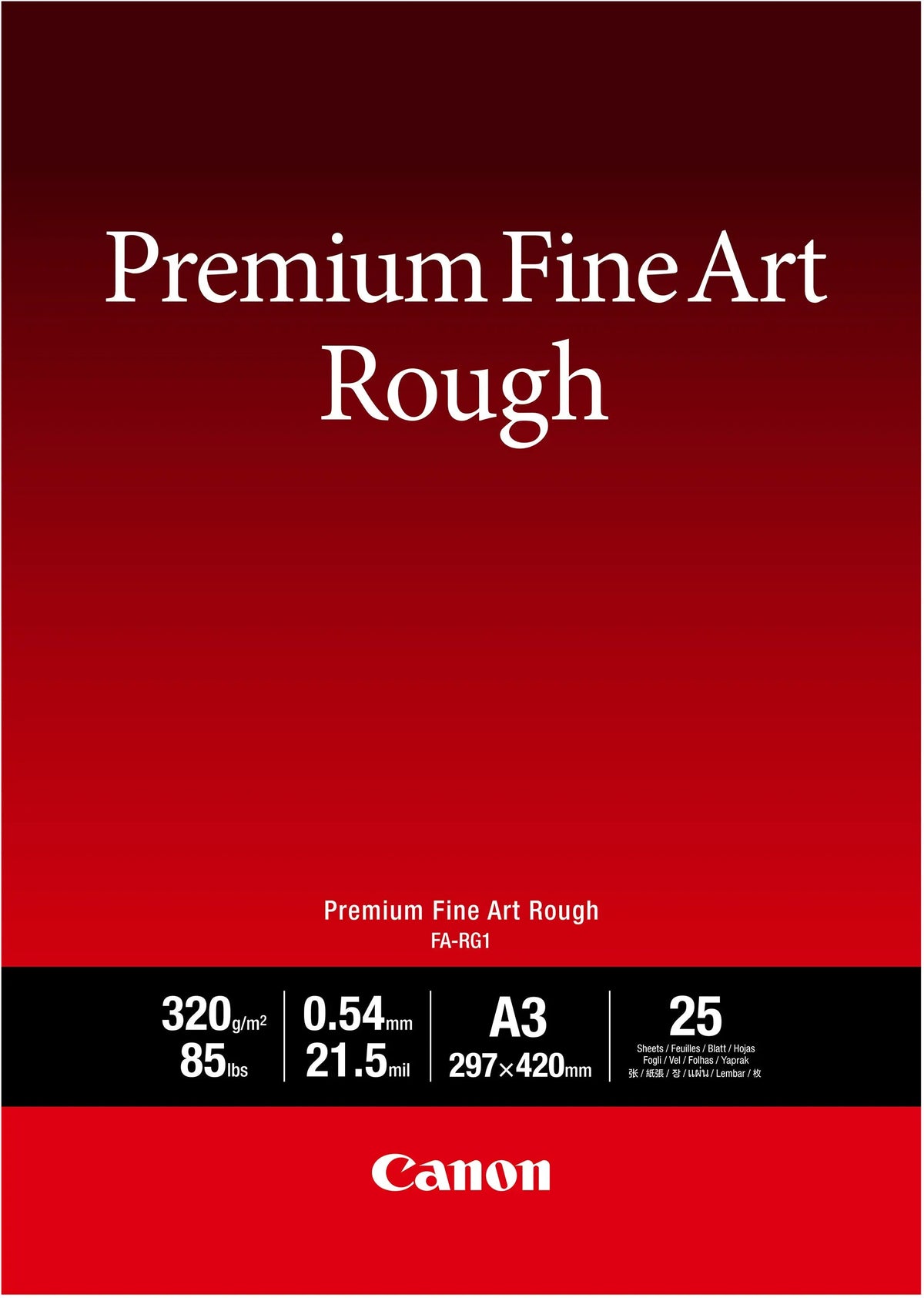 CANON Premium Paper 320g A3 FARG1A3 Fine Art Rough 25 Blatt Idealshop