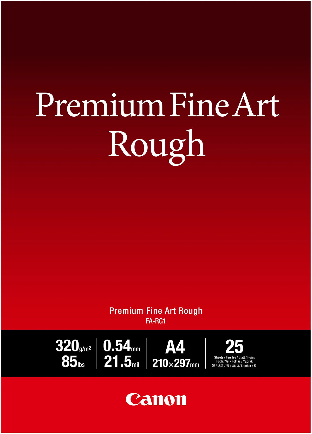CANON Premium Paper 320g A4 FARG1A4 Fine Art Rough 25 Blatt Idealshop