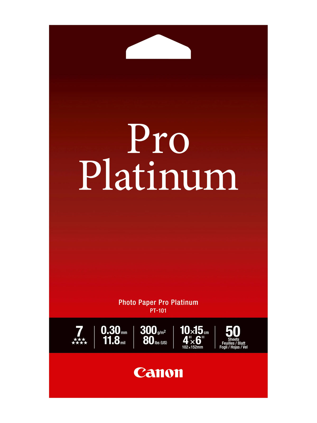 CANON Pro Platinum Photo Pap.10x15cm PT1014x6 InkJet glossy 300g 50 Blatt Idealshop
