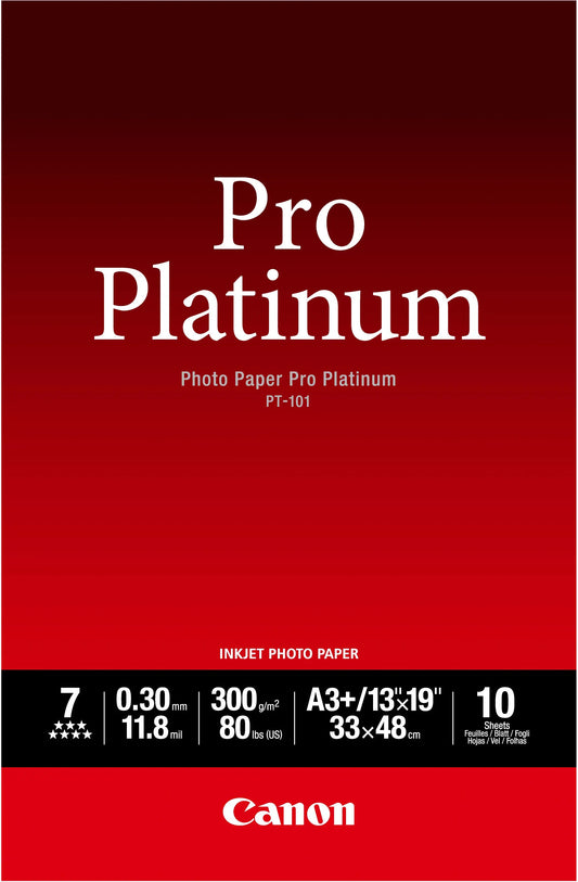 CANON Pro Platinum Photo Paper A3+ PT101A3+ InkJet glossy 300g 10 Blatt Idealshop