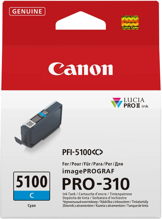 CANON Tintenpatrone cyan PFI-5100C iPF PRO-310 14ml Idealshop