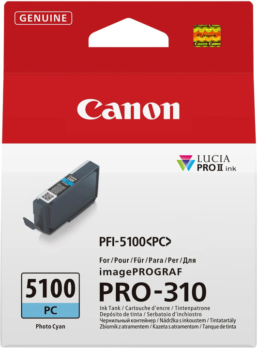 CANON Tintenpatrone photo cyan PFI-5100PC iPF PRO-310 14ml Idealshop