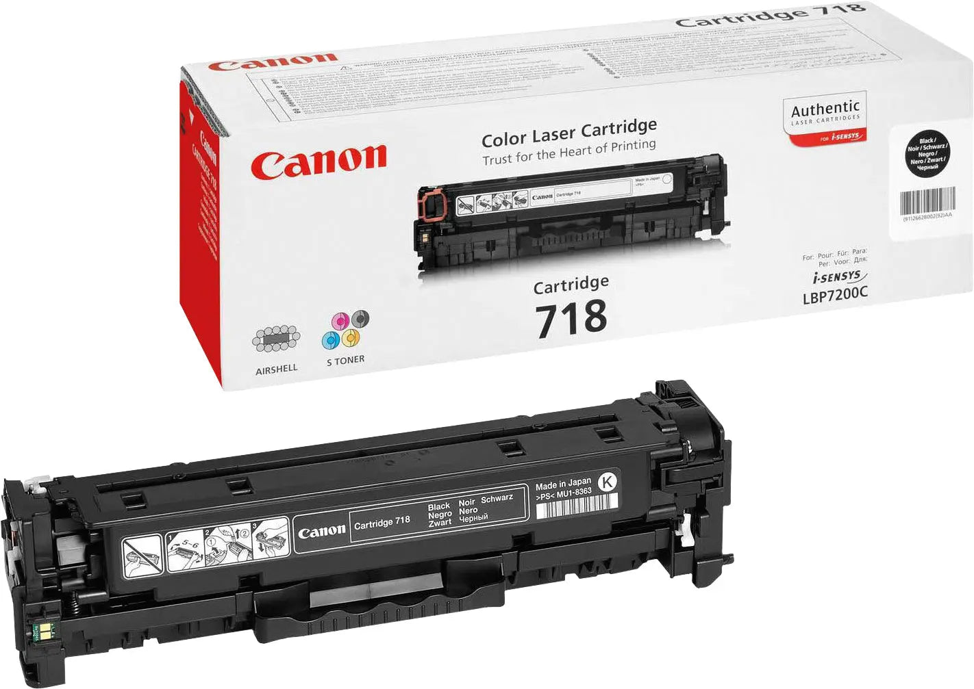 CANON Toner-Modul 718 schwarz 2662B002 LBP 7200 3400 Seiten Idealshop